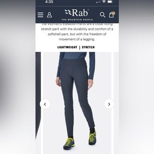 Rab Women's Elevation Track Pants — Dark Navy